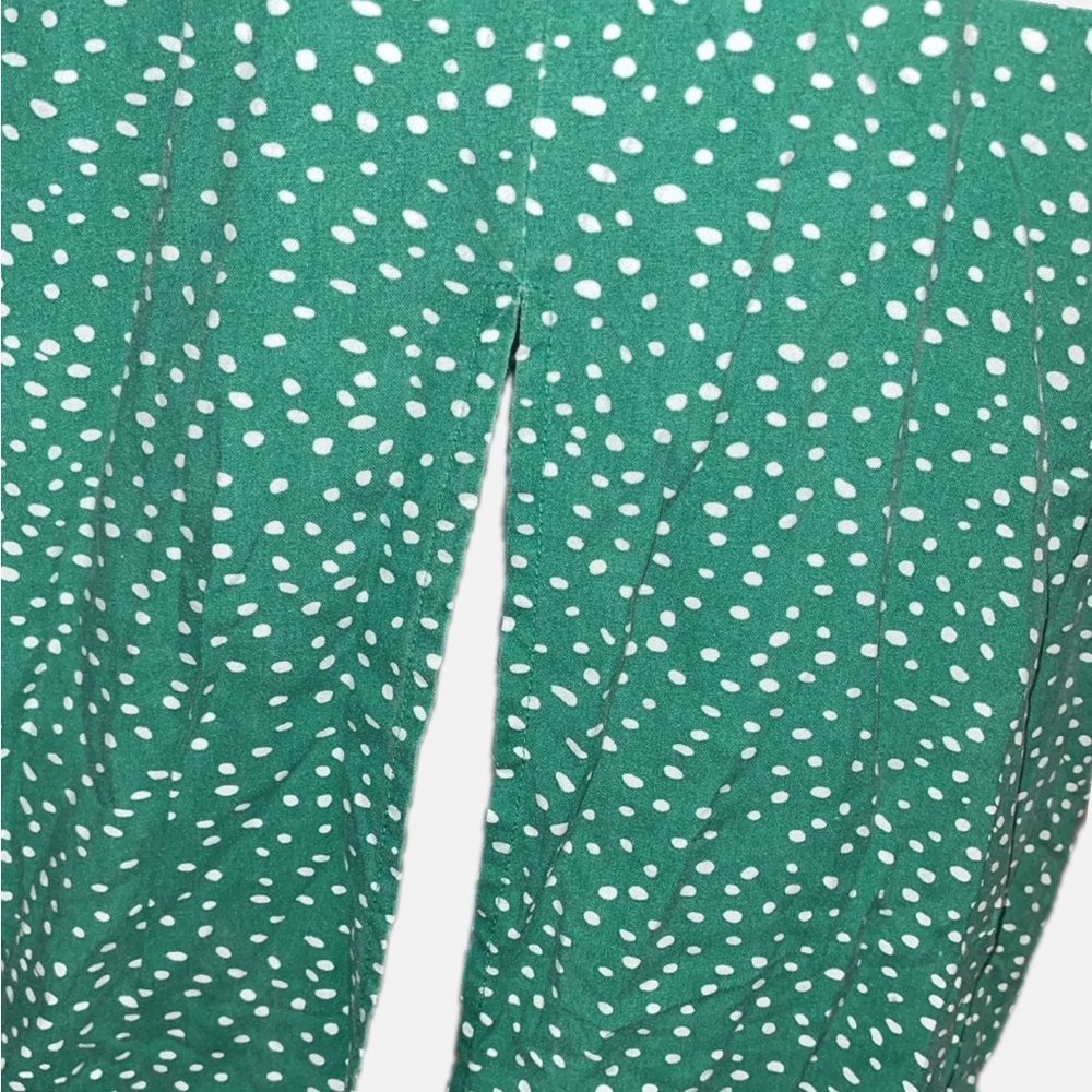 Green Polka Dot with slit Dress - Picture 3 of 5